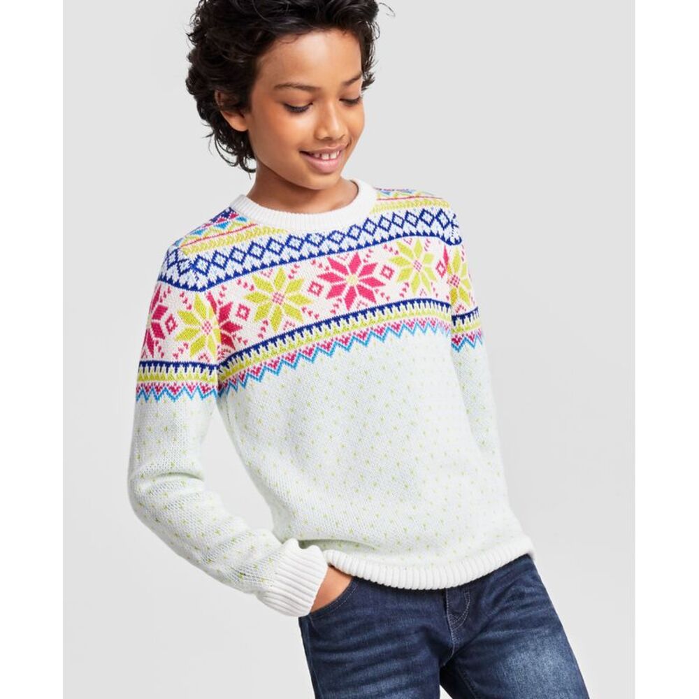 Charter Club Holiday Lane Big Boys Multi-Color Fair Isle Sweater